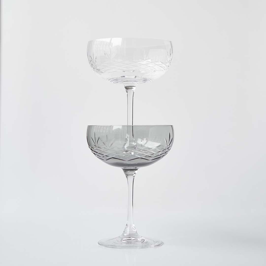 Frederik Bagger Crispy Dark Gatsby champagneskåle, sort, 2 stk - 300 ml - Bahne